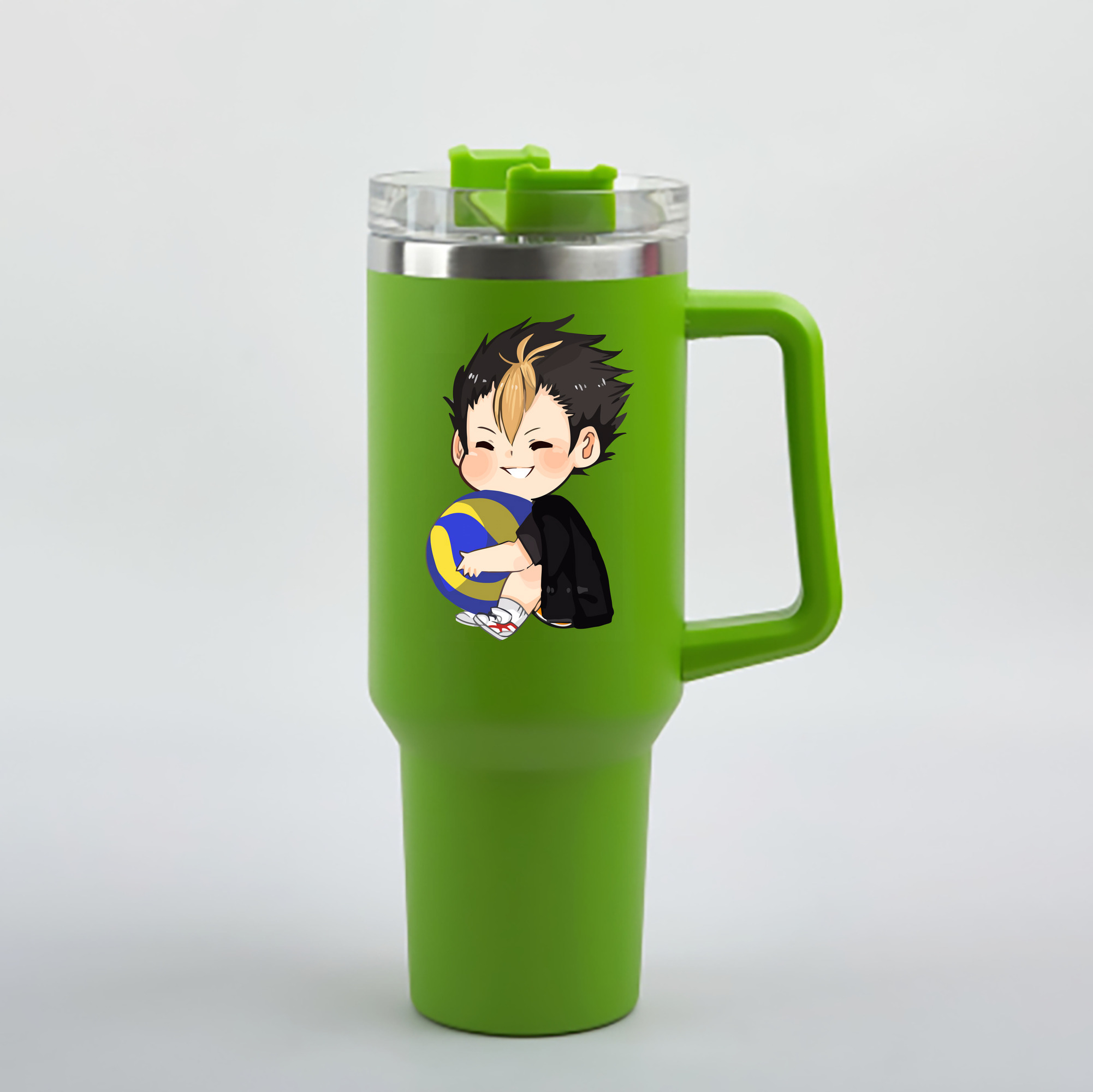 （画像用） ハイキュー!! Haikyu!! 1200mL車用タンブラー - クリスタルステッカー（プラスチックストロー付き）